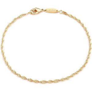Gold Beaded Bracelets,18K Gold Plated Handmade Cute Satellite Diamond Cut Oval